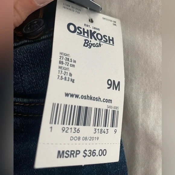 OSH Kosh overalls size 9 months - Picture 3 of 8